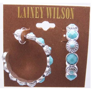 Lainey Wilson Stone Blossom Hoop Earrings