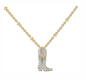 Lainey Wilson Pave Boot Pendant Necklace
