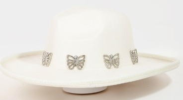 Pave Butterflies Fedora Hat