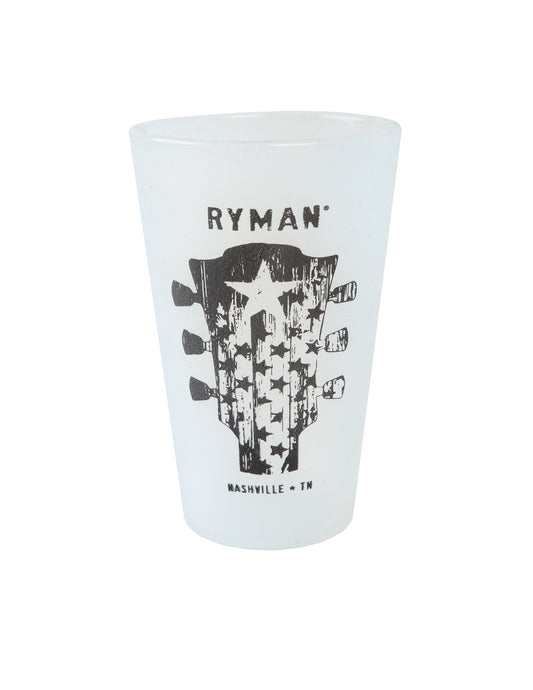 Ryman 16oz Guitar Head Frosted Silicone Pint Glass