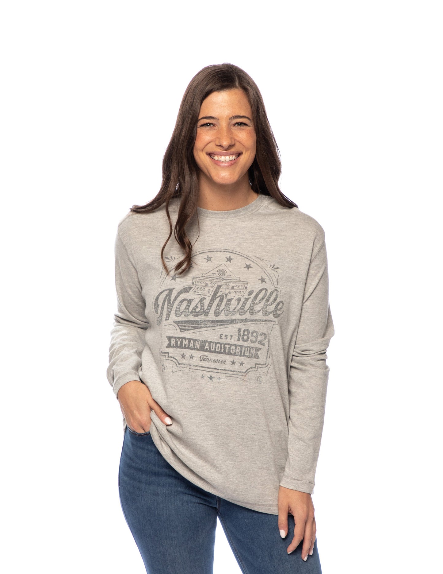 Ryman Unisex Nashville Building Long Sleeve Shirt