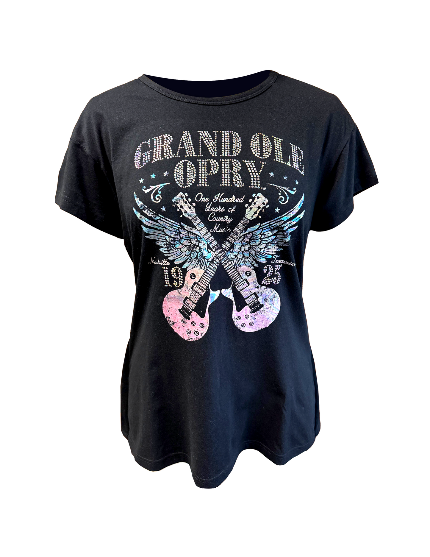 Opry 100 Crossed Bling Guitar Top