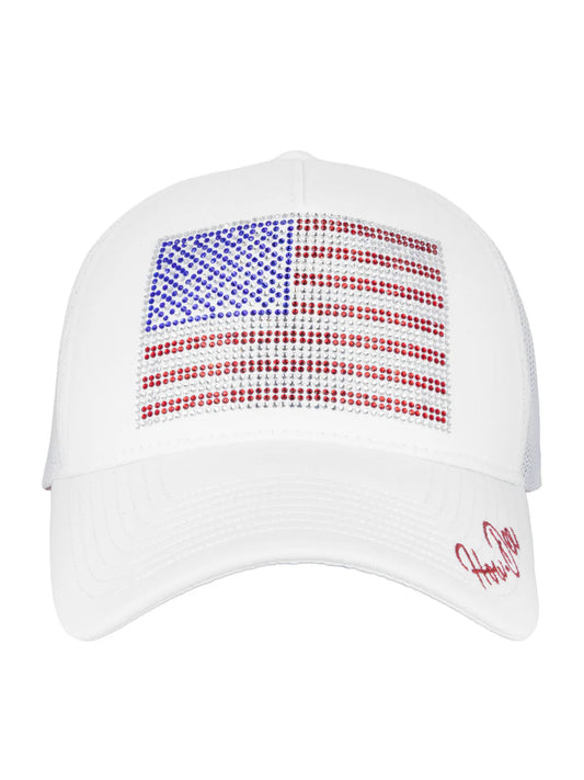 Opry Star Spangled White Trucker Hat