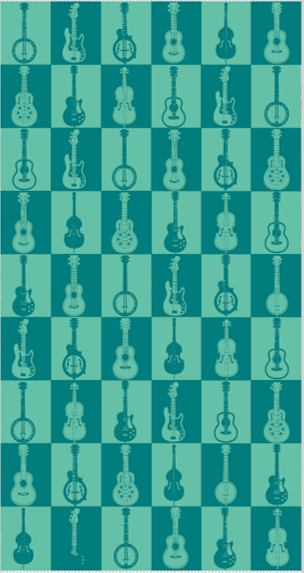 Turkish Guitar Print Blanket