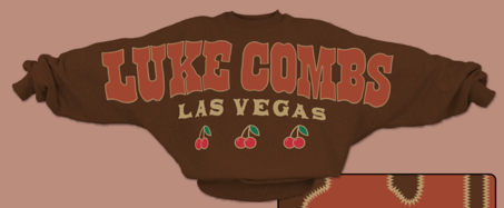 Category 10 Luke Combs Las Vegas Oversized Fleece