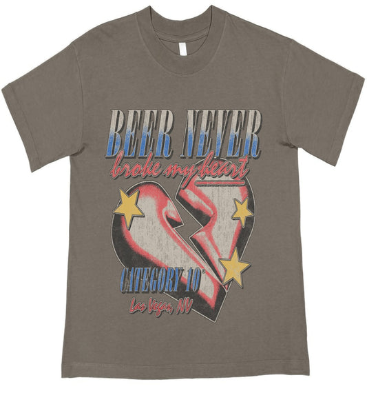 Category 10 Las Vegas Beer Never Broke My Heart T-Shirt