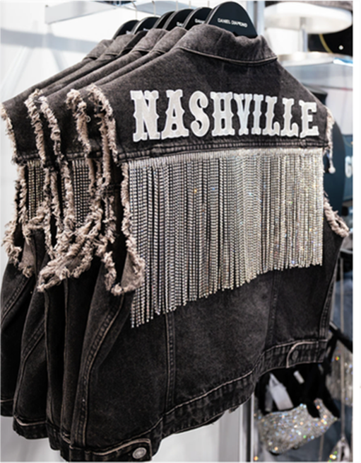 Daniel Diamond Nashville Patch Rhinestone Fringe Vest