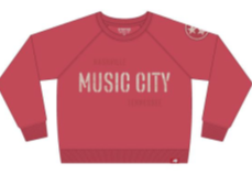 Nashville Womens Ashlyn Music City Crewneck Sweatshirt