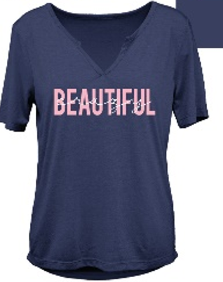 Beautiful Crazy Ladies Navy T-Shirt