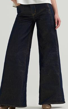 Lainey Wilson Wrangler Cheeky Wide Leg Dark Shimmer Jeans