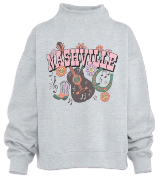 Groovy Nashville Mockneck Sweatshirt