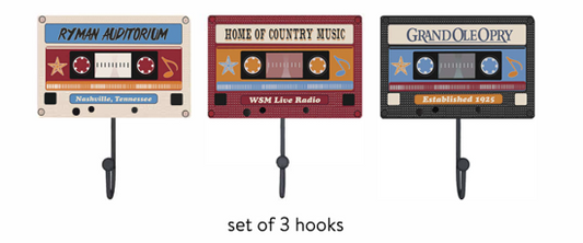 Opry x Ryman Cassette Tape Walls Hooks