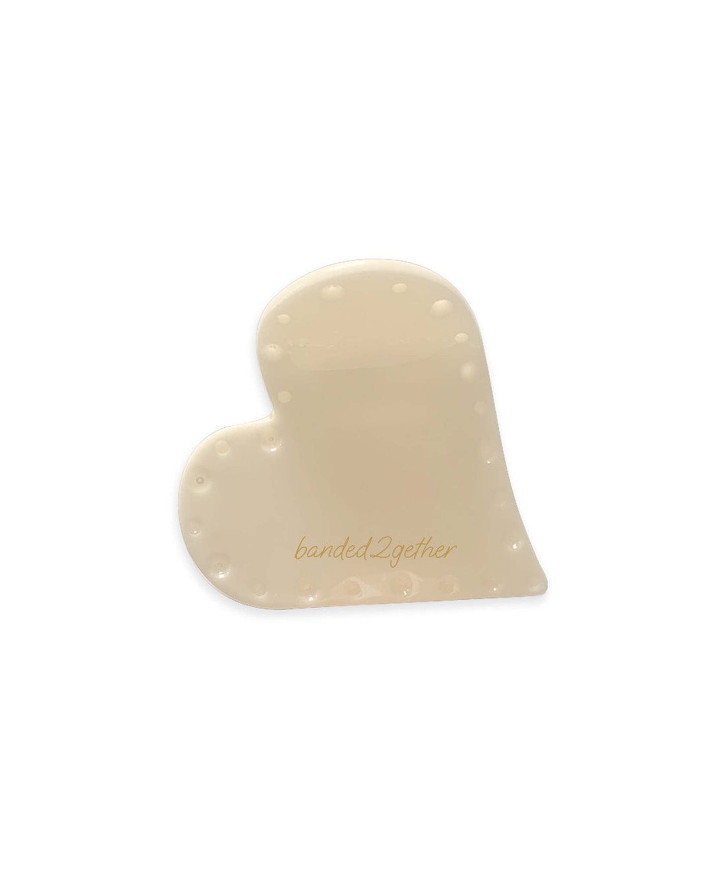 White Heart Hair Clip