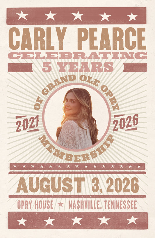 Carly Pearce 5th Anniversary Poster