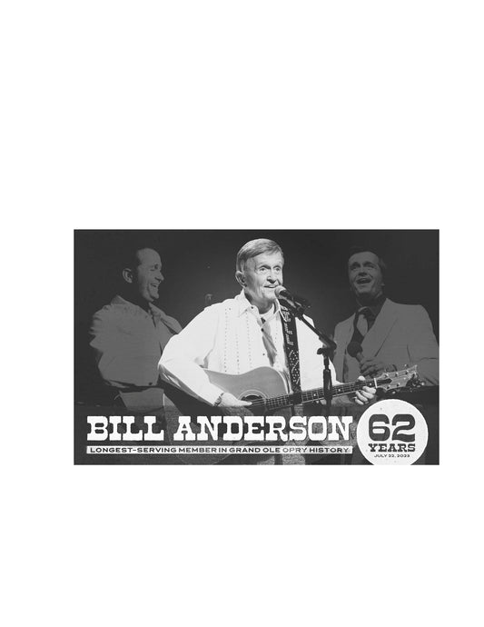 Bill Anderson 62nd Opry Anniversary Poster