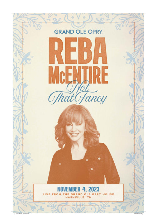 Reba McEntire Not that Fancy Show Poster