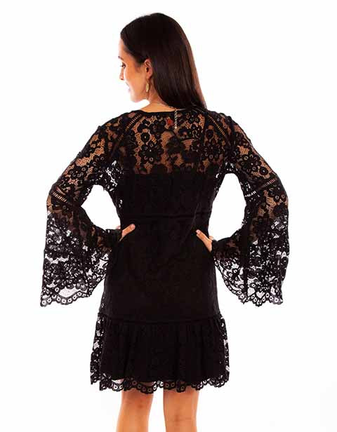 Bell Sleeved Lace Dress