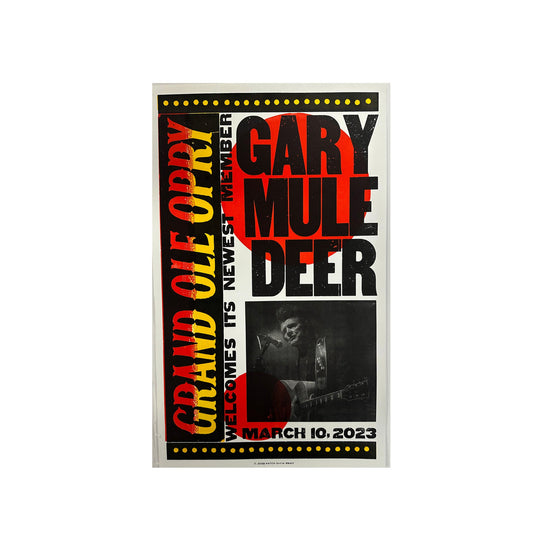 Gary Mule Deer Official Opry Induction Hatch Show Print
