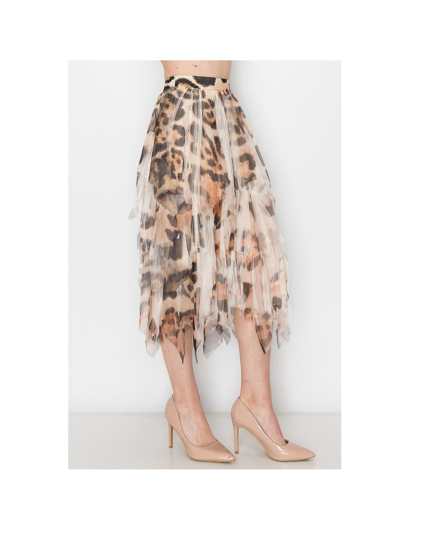 Mesh Tiered Skirt