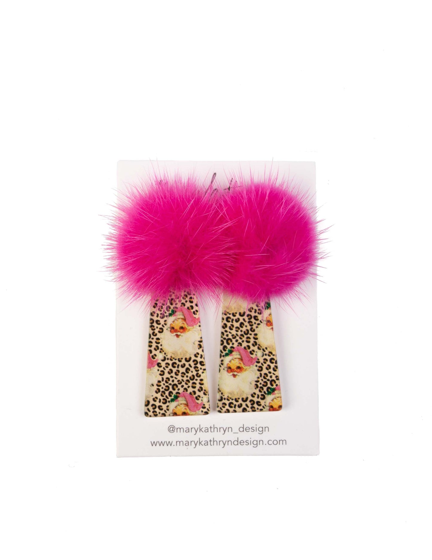 Blushing Santa Earrings
