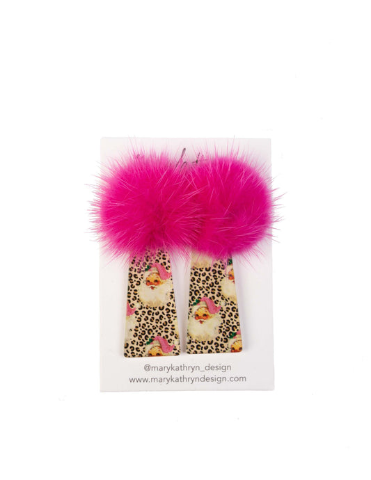 Blushing Santa Earrings