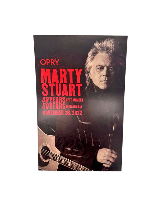 Marty Stuart 30th Year Opry Member Poster