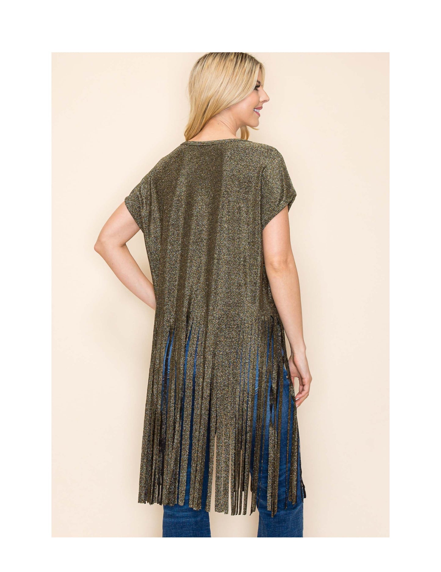 Gold Fringe Top