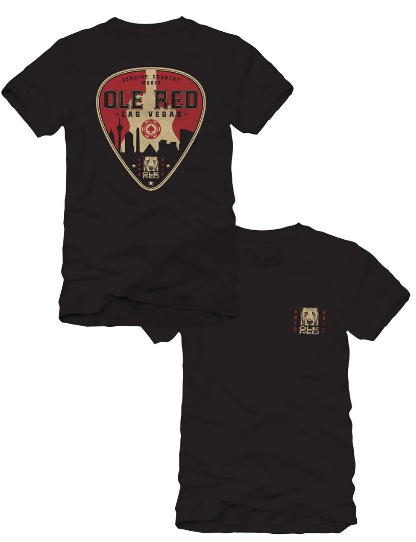 Ole Red Vegas Guitar Pick Skyline T-Shirt