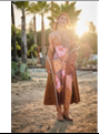 Patchwork Asymmetrical Fringe Hem Mxi Dress
