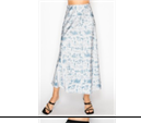Old West Printed Silk Maxi Skirt