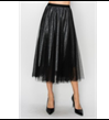 Sparkle Mesh Layer Midi Skirt