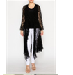 Rhinestone Lace Ruffle Maxi Cardigan