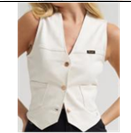 Wrangler x Lainey Wilson Iconic Denim Vest Pearl White