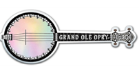 Opry Foil Rhinestone Banjo Oversized Magnet