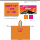 Ascend Support Live Music Orange Poncho