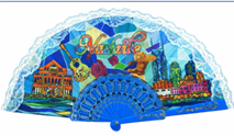 Nashville Mosaic Skyline Hand Fan