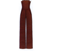 Kittenish Scallopped Edge Strapless Wideleg Jumpsuit