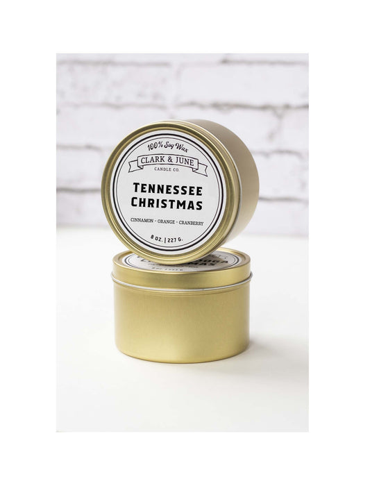 Tennessee Christmas Tin Candle