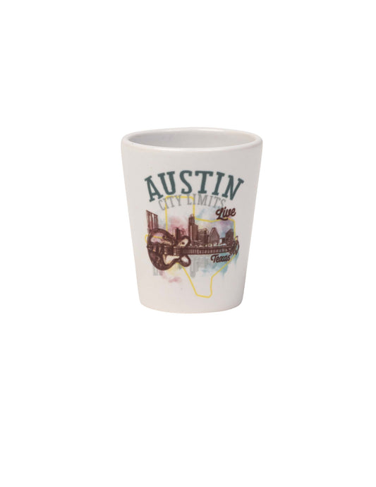 ACL Live Austin Skyline Watercolor Shot Glass