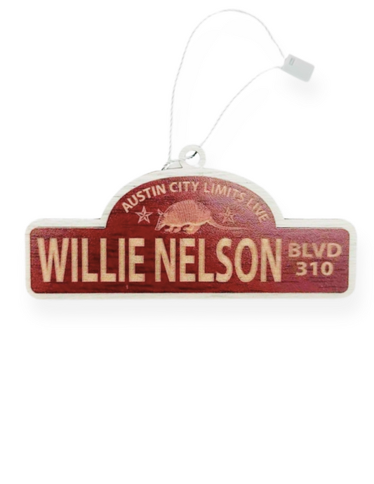 ACL Live Willie Nelson Blvd Wooden Ornament