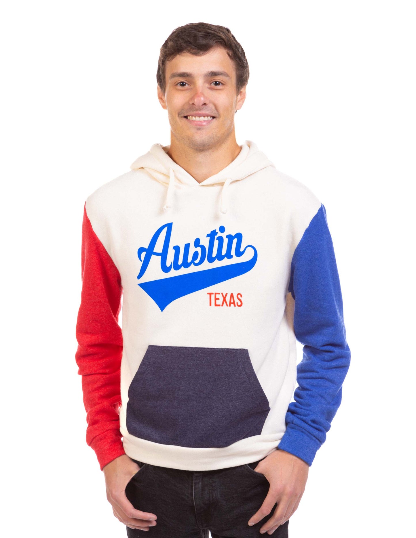 Austin Texas Color Block Hoodie