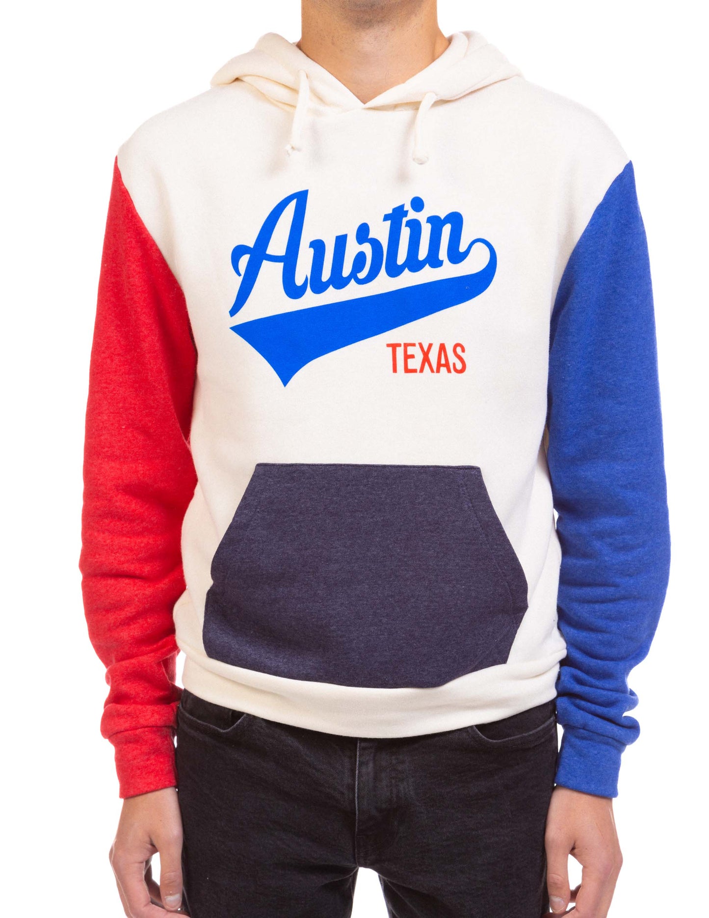 Austin Texas Color Block Hoodie