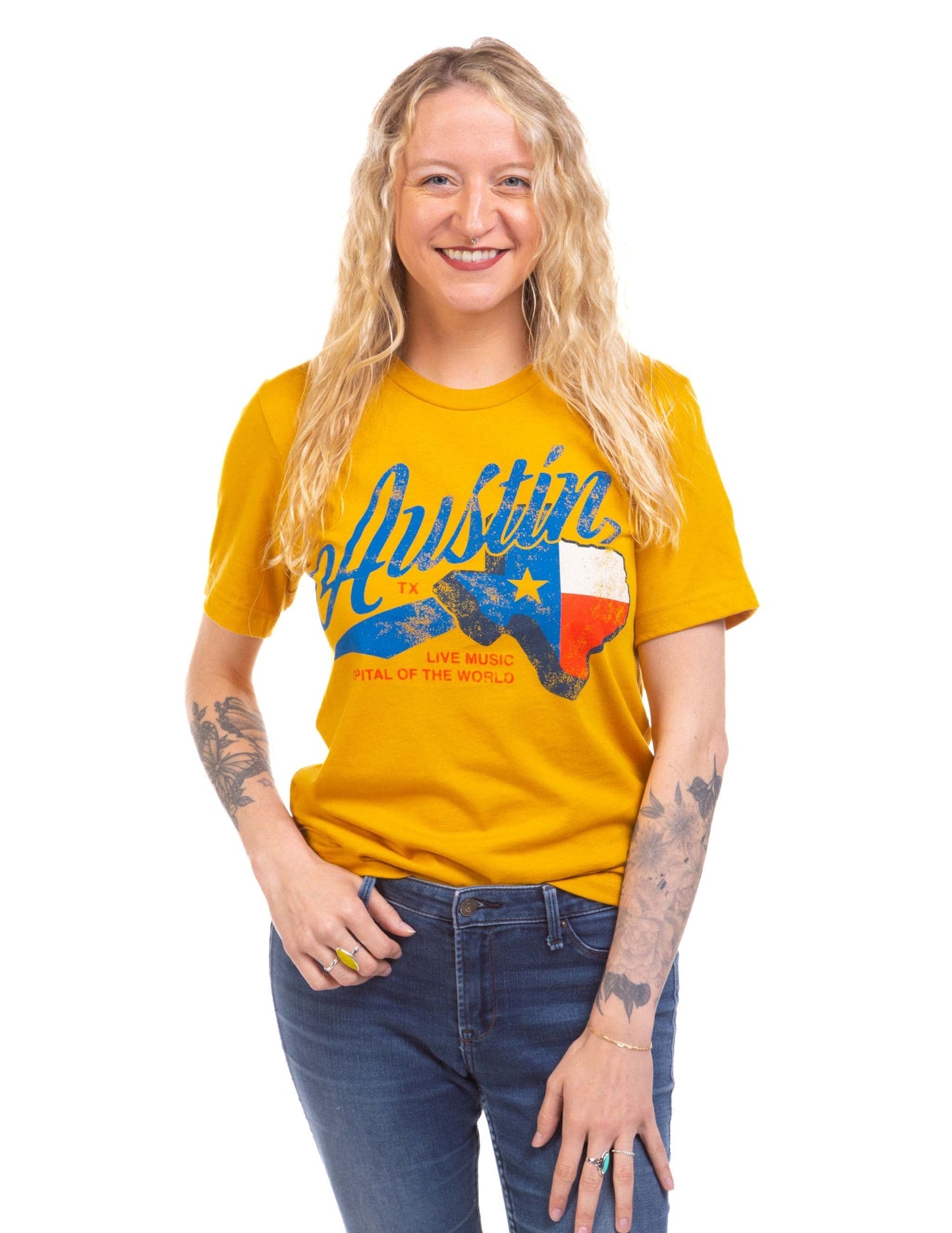 Austin Texas Music Capital Retro T-Shirt