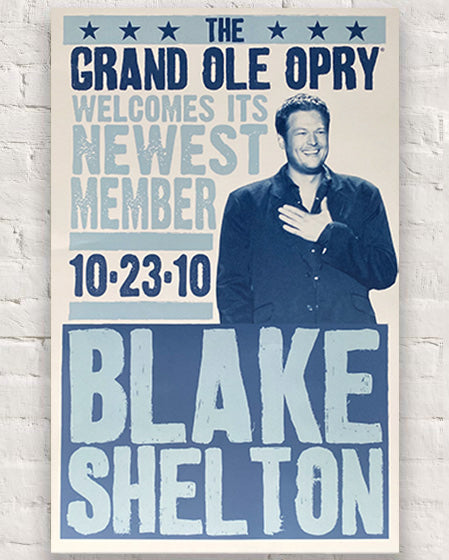 Blake Shelton Official Opry Induction Poster