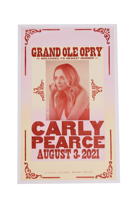 Carly Pearce Official Opry Induction Hatch Show Print