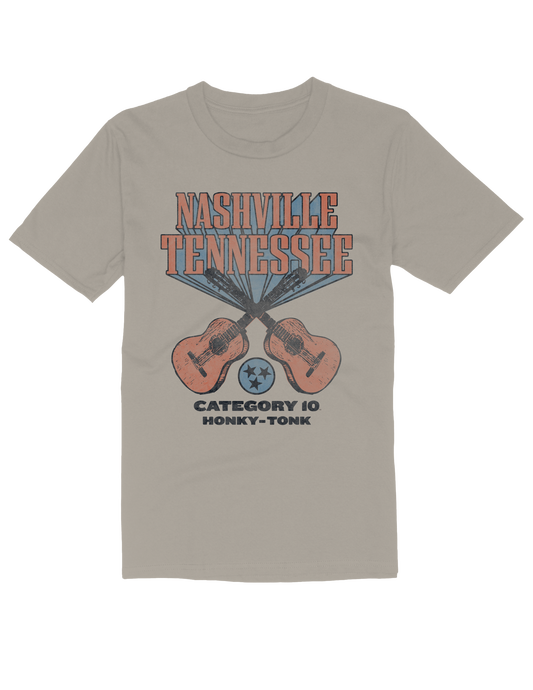 Category 10 Crossed Guitar Burst T-Shirt