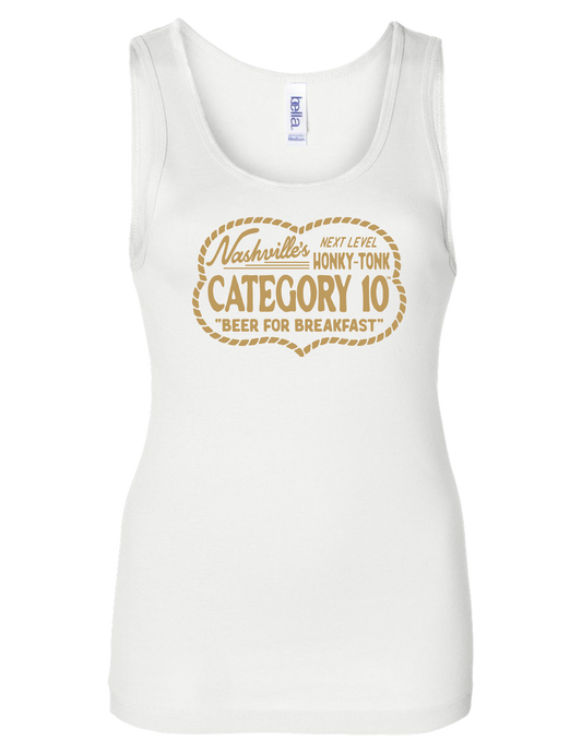 Category 10 Nashville Beer For Breakfast Ribbed Women's  Tank