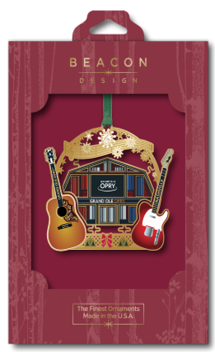 Opry Barn Guitar Gold Plated Ornament