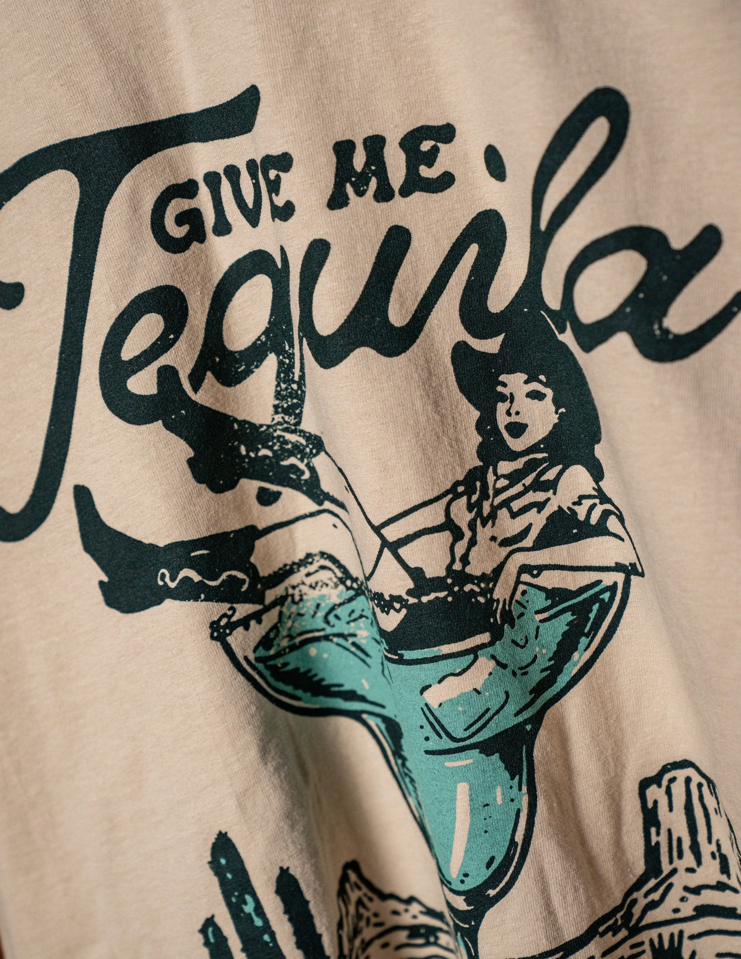 Cowboys + Cocktails Cowgirl on the Rocks T-Shirt