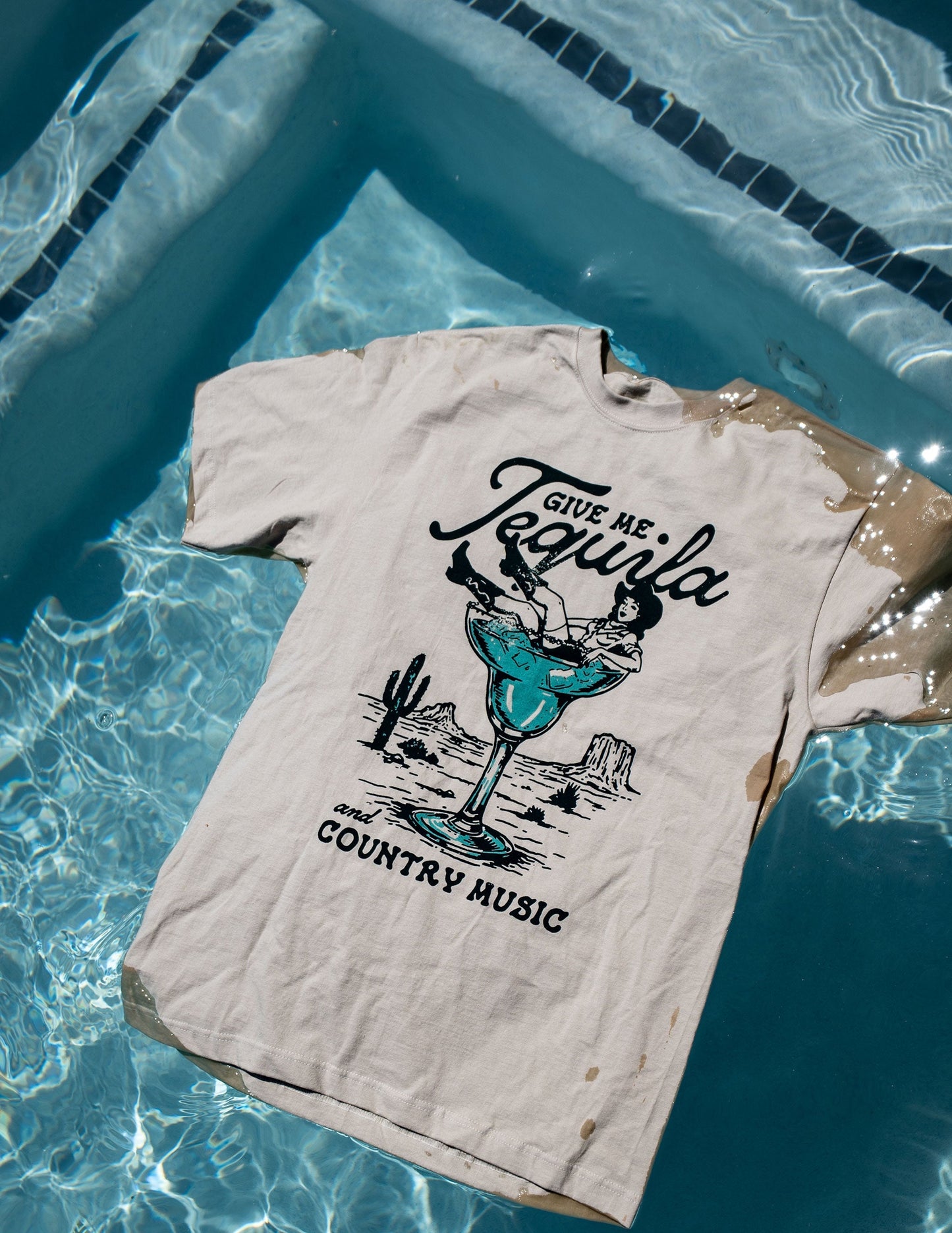 Cowboys + Cocktails Cowgirl on the Rocks T-Shirt